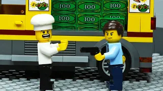 Lego City Pizza Delivery Bank Robbery Fail