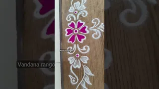 Easy border rangoli designs #shorts #rangoli #vandana #youtubeshorts #viral