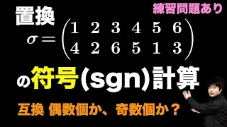 線型代数3  置換の符号(sgn)