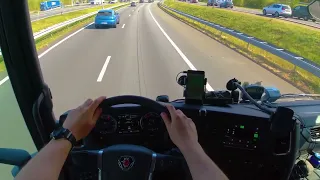 POV Driving through Netherlands by national roads