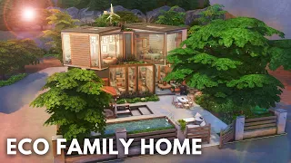 Modern Eco Family Home 🌿🌸 | The Sims 4  | Stop Motion Build | NO CC | Family House