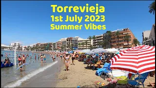 Torrevieja, Costa Blanca, Spain⎮1st July 2023⎮Summer Is Here⎮Morning Promenade Walking Tour ☀️🇪🇸