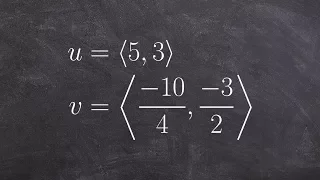 Learn how to determine if two vectors are parallel, orthogonal or neither