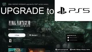 How to upgrade Final Fantasy VII Remake PS4 to PS5 - not too difficult!!!