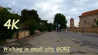 4k Morning walking sounds in small city in the early morning - Georgia Gori