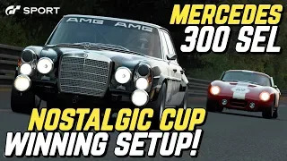 GT SPORT - Mercedes 300 SEL *Nostalgic Cup* Winning Setup!!
