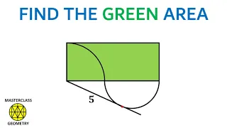 area rectangle | semi circle | rectangle and semi cricle | geometry problems | Masterclass Geometry