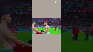 worldcup 2022 france vs morocco...kylian mbampe and hakimi change the jersey...