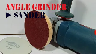 How to Convert Angle Grinder to sander | How to Make Wooden Disc Sander For Angle Grinder