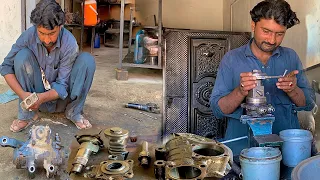 HINO STEERING GEAR BOX REPAIR - | THE MECHANIC DID GOOD WORK TO REBUILD GEAR BOX