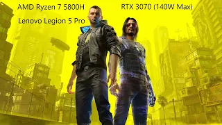 Lenovo Legion 5 Pro | AMD Ryzen 7 5800H | RTX 3070 | Can it run Cyberpunk 2077?