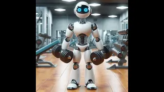 MY ROBOT WORKING OUT FOR ME ON A LAZY DAY! #fitness #robots #fyp