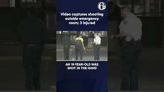 Video captures shooting outside emergency room; 3 injured