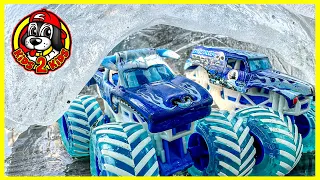 Monster Jam Fire & Ice 🥶 Surprise Eggs TREASURE HUNT (2023 World Finals FREESTYLE HIGHLIGHTS)