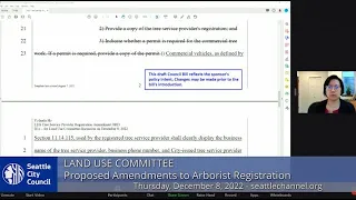 Land Use Committee Special Meeting - 12/8/22