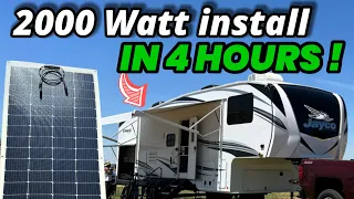 RV Solar Install Easy DIY Renogy 200 watt Flexible solar Panels