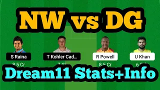 NW vs DG Dream11|NW vs DG Dream11 Prediction|NW vs DG Dream11 Team|