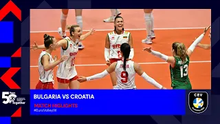 Bulgaria vs. Croatia I Match Highlights I CEV EuroVolley 2023 Women