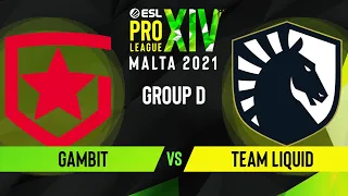 CS:GO - Gambit vs. Team Liquid [Inferno] Map 1 - ESL Pro League Season 14 - Group D