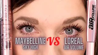 Сравним тушь Maybelline SKY HIGH с Loreal AIR VOLUME / Лучшая тушь для ресниц 2021