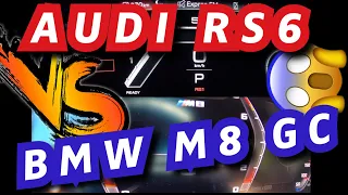 AUDI RS6 VS BMW M8 GRAN COUPE / Acceleration & sound / Drag Race 0-300 km/h