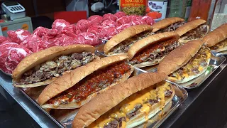 필리치즈스테이크 Full of Meat! American Style Philly Cheese Steak Making - Korean street food