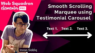 Create a Scrolling Text Marquee in Elementor with NO Plugin -Testimonial Carousel - Free CSS