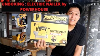 POWERHOUSE ELECTRIC BRAD NAILER UNBOXING & REVIEW / CHEAP ELECTRIC PIN NAILER TESTED !!