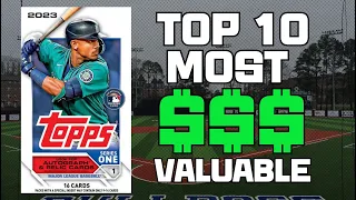 TOP 10 MOST VALUABLE CARDS IN 2023 TOPPS SERIES 1