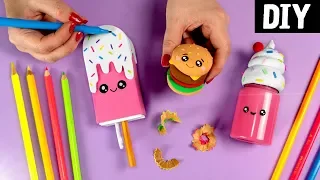 DIYS DE COMIDINHAS 🍔 Apontadores Divertidos ✏️ Especial Volta às Aulas