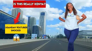 Ugandan youtuber couldn't believe this Road is in Kenya ||Her first impression 😱