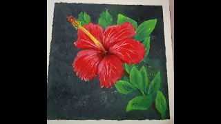 DIY How to Paint Flower/ hibiscus flower