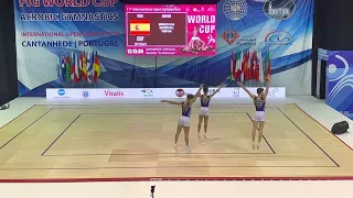 Aerobic Gymnastik WORLD CUP COMPETITION In Cantanhede Portugal.2023 TRIO EPN JUNIOR
