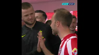 Eriksen reunites with former Spurs teammates in tunnel