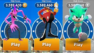 Sonic Dash - Sonic Unlocked & Fully Upgraded vs All Bosses Zazz Eggman - All Characters Unlocked