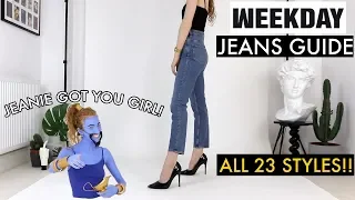 The ultimate try-on guide to women's Weekday jeans | EVERY STYLE!! | 2019