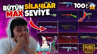 BÜTÜN SİLAHLAR FULL SEVİYE😱 | 100 LİRAYA BUZ AKM VE BUZ M4 | EFSANEEE HESAP - PUBG Mobile