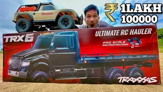 RC Traxxas TRX-6 Ultimate Hauler Truck Vs Ford Raptor Sport Car Unboxing & Fight - Chatpat toy tv