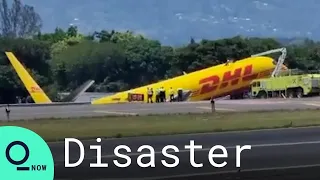 DHL Jet Skids Off Runway, Breaks in Two After Emergency Landing