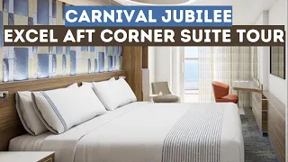 Carnival Jubilee Excel Aft Corner Suite Cabin Tour