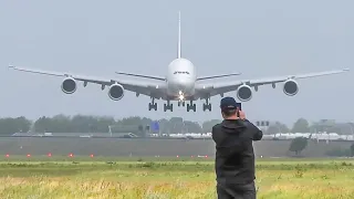 80 LANDINGS & TAKEOFFs in 60 MINUTES - AIRBUS A380, Boeing 747, An124, TU154 ... (4K)