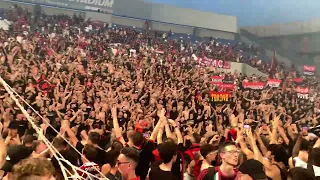 Milan Campione d’Italia - I festeggiamenti della Curva Sud dal campo