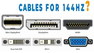 HDMI, DisplayPort, DVI, VGA:  Which Cable Do You Need For 144Hz?