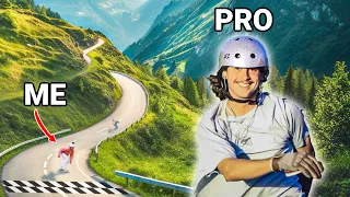 Pro Skater vs. BrakeBoard | Downhill Race