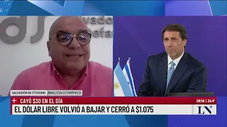 El dólar libre volvió a bajar y cerró a $1.075. El análisis de Salvador Di Stefano.