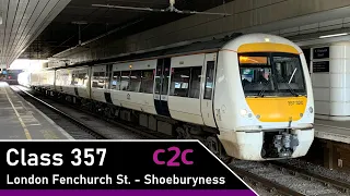 [4K] C2C Rail | Class 357 - London Fenchurch Street to Shoeburyness