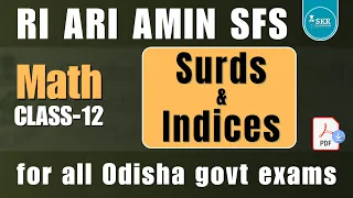 OSSSC RI ARI Amin SFS  LI Mathematics || Surds & Indices || Day-12