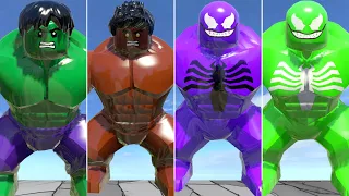 The Best Hulk & Venom Colors Transformations: Green Purple Venom Hulk Brown Hulk & Blob & Spiderman