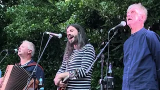 Fisherman’s Friends singing John in the Barrel and Cornwall my Home at Penlee Theatre Penzance 2023.