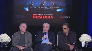 THE IRISHMAN - Press Conference w Al Pacino, Martin Scorsese, Robert De Niro